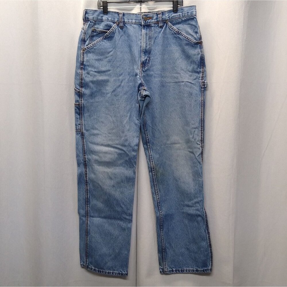C.E. Schmidt Workwear Carpenter Blue Jeans Men's 38x34 Relaxed Fit Denim Cotton